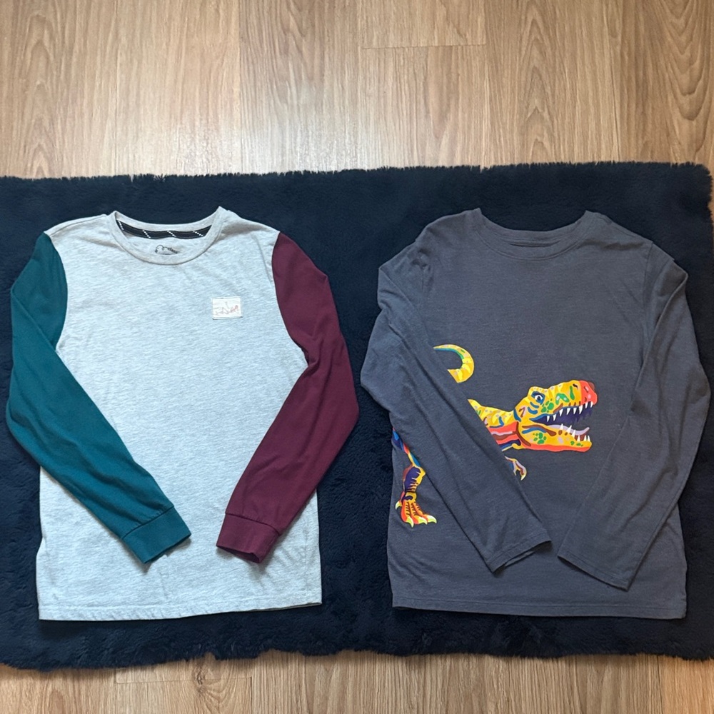Colorful Dinosaur and Skeleton Graphic Kids Shirts Bundle
